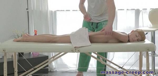  Skinny chick enjoys sexy ass massage